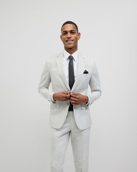 Prince of Wales Check Tailored Jacket, Grey Check, hi-res